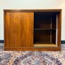 Mid Century Modern Teak Sliding Door Cabinet Image 2