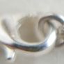 Vintage Sterling Silver CZ Crystal Teardrop Pendant Snake Necklace length 19" - 5,4g Image 6