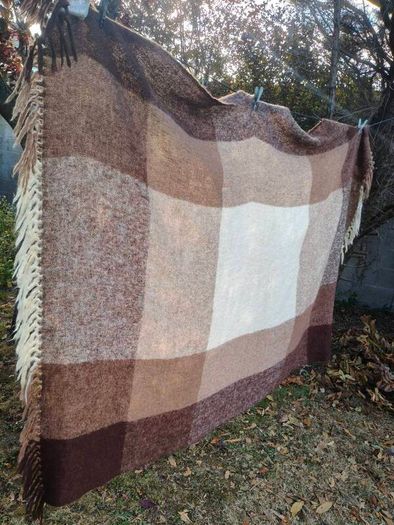 Vintage Wool/Mohair Blanket