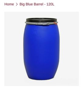 Blue Barrel 120L Clamp Lid