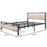 4ft6 Double Bed Frames with Wood Headboard Heavy D Image 7