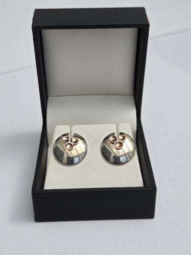 Brand New 925 Silver & 9ct Gold Earrings