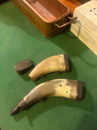 Antique Black Powder Horns