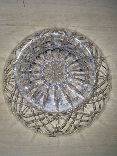 Bohemian crystal pedestal bowl