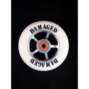 Damaged Alloy 5 Spoke Silver 110mm Wheel With Abec 9 Bearings