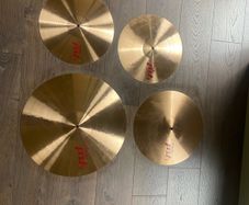 Paiste cymbal pack 14" hi hats, 16" crash, 20" ride