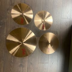 Paiste cymbal pack 14" hi hats, 16" crash, 20" ride