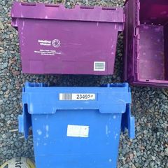 Stackable storage boxes 18" x 13" x 11"