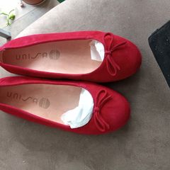 UNISA Red suede ballet flat EU size 37. Never worn
