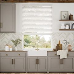Faux Wood White Blind