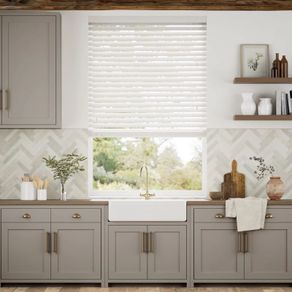 Faux Wood White Blind