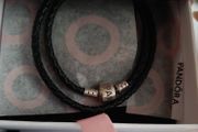 New pandora black leather bracelet