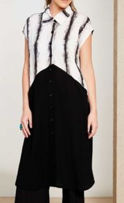 naya black and white tunic