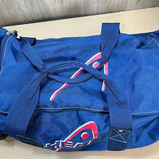 HEAD Large Blue Sports Duffel Bag - Vintage Retro Sports Gym