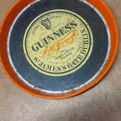 vintage Guinness metal drinks tray ,hard to come by, collectors item,,buyer collects or pays postage thank you, great advertising patina,,used condition, see pictures for condition, sold as seen