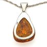 Vintage 925 Sterling Silver & Natural Baltic Amber Necklace Image 4