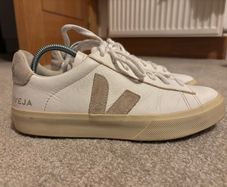Womens White Leather Veja Campo Trainers UK 6