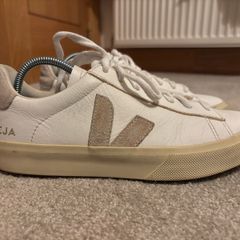 Womens White Leather Veja Campo Trainers UK 6