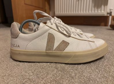 Womens White Leather Veja Campo Trainers UK 6