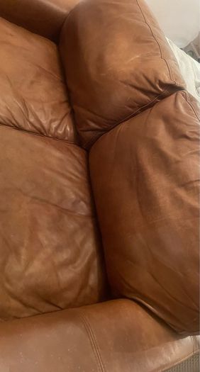 brown leather couches x 2 - will sell separately 650 each