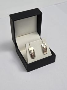 Brand New 925 Hallmarked Silver & 9ct Gold Earrings