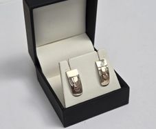 Brand New 925 Hallmarked Silver & 9ct Gold Earrings