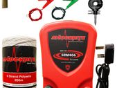 Mains Electric Fencer White Polywire Kit SRM406