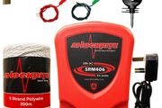 Mains Electric Fencer White Polywire Kit SRM406