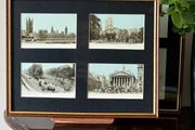 Pair of Framed Original Vintage London Postcards
