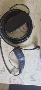 Syncev Uk 3 Pin Plug To Type 2 Granny Charging Cable 10a, 2.4kw - 10m