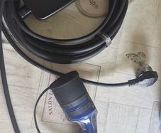 Syncev Uk 3 Pin Plug To Type 2 Granny Charging Cable 10a, 2.4kw - 10m