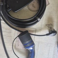 Syncev Uk 3 Pin Plug To Type 2 Granny Charging Cable 10a, 2.4kw - 10m