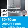 LED Bathroom Mirrors Demister Antifog Bluetooth Sensor Touch Dual LED Weather Station Clock Image 10