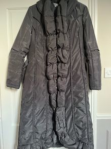 Grey long padded coat