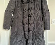 Grey long padded coat