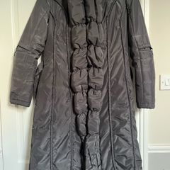 Grey long padded coat