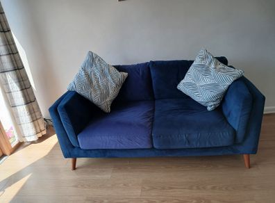 Sofa/Couch Suite 3 seater plus 2 seater Dark Blue