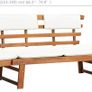 2-in-1 Acacia Garden Bench & Sun Lounger Image 2