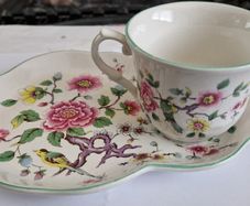 Vintage 1950s  James Kent Tea Cup and Plate