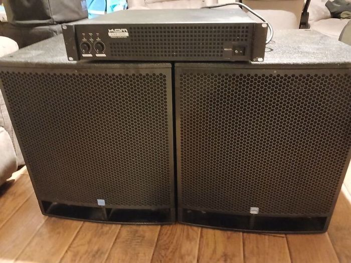 kme bass bins and kam power amp
