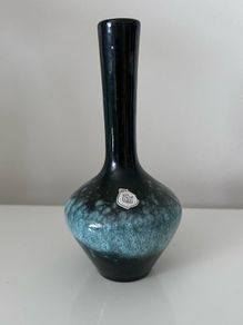 Stunning glazed vintage vase by ES keramik in Germany
