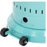 In/outdoor Blue Radiant Gas Patio Heater 13.5 kW Sturdy Steel with Wheels Image 4