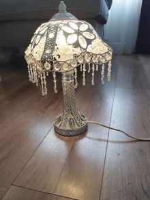 Vintage Shabby Chic Ivory Lamp