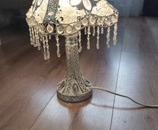 Vintage Shabby Chic Ivory Lamp