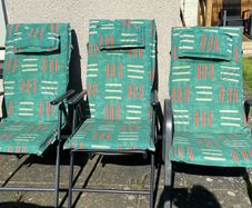 3 Garden chair high back cushions