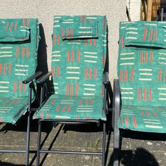 3 Garden chair high back cushions
