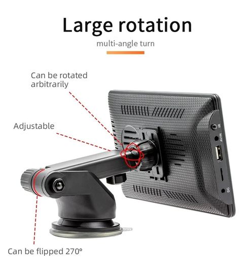 Universal 7inch Car Radio Multimedia Video Player Wireless Carplay And Wireless Android Auto Touch Screen Sun Visor