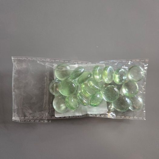 NEW Light Green Flat Glass Marbles