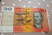 Rare Vintage Australian Paper 20 Note. Iconic Aviation History (1980s/90s)