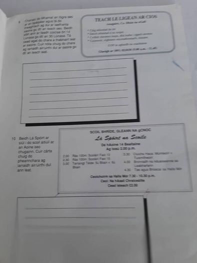 Gaeilge vintage Scaoil amach e 1992